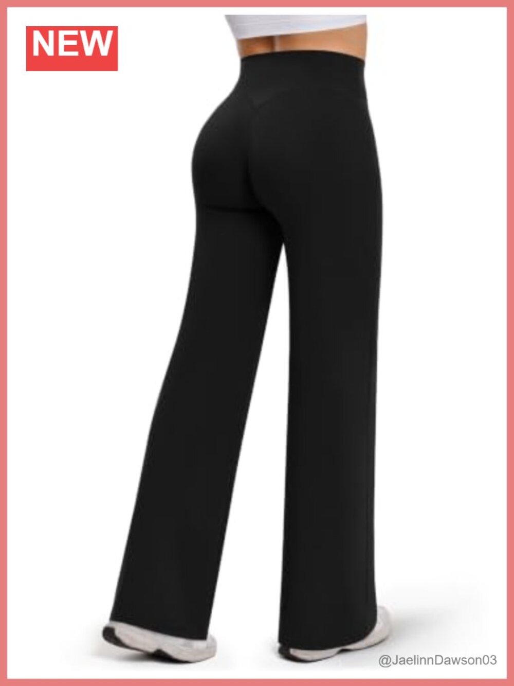 Women's High Waisted Wide Leg Yoga Pants, No Front Seam, Booty Lifting, Stretchy